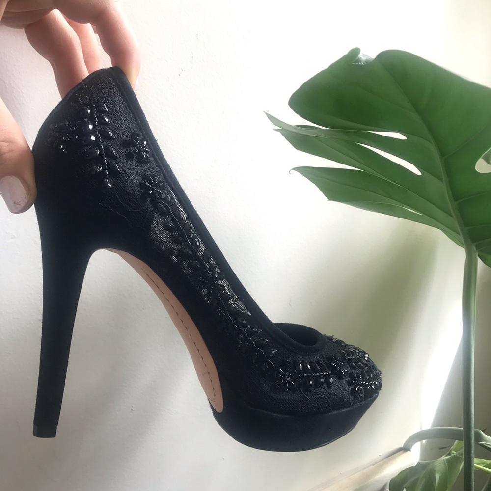 BCBG MAXAZRIA Lace High Heels